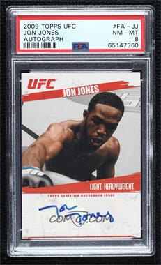 2009 Topps UFC - Fighter Autographs #FA-JJ - Jon "Bones" Jones (Jon Jones) [PSA 8 NM‑MT]