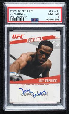 2009 Topps UFC - Fighter Autographs #FA-JJ - Jon "Bones" Jones (Jon Jones) [PSA 8 NM‑MT]