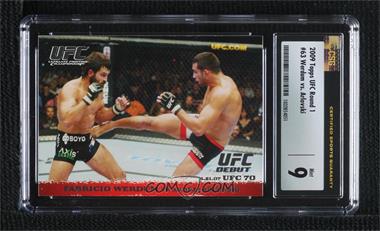 2009 Topps UFC Round 1 - [Base] #63 - Fabricio Werdum vs Andrei Arlovski [CSG 9 Mint]