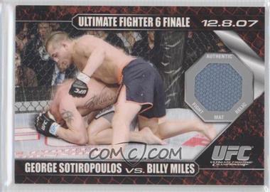 2009 Topps UFC Round 1 - Debut Mat Relics #DM-SMI - George Sotiropoulos vs. Billy Miles