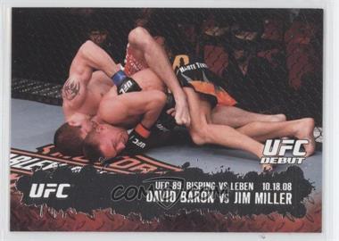 2009 Topps UFC Round 2 - [Base] #106 - UFC Debut - David Baron vs Jim Miller