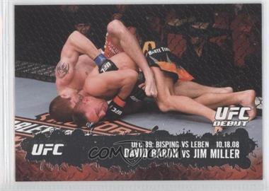 2009 Topps UFC Round 2 - [Base] #106 - UFC Debut - David Baron vs Jim Miller
