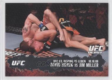 2009 Topps UFC Round 2 - [Base] #106 - UFC Debut - David Baron vs Jim Miller