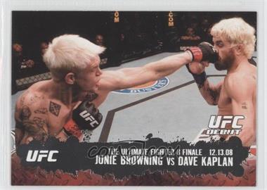 2009 Topps UFC Round 2 - [Base] #116 - UFC Debut - Junie Browning vs Dave Kaplan