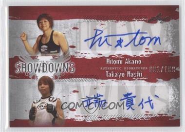 2010 Leaf MMA - Showdowns Dual Autographs - Red #HA1/TH1 - Hitomi Akano, Takayo Hashi /199