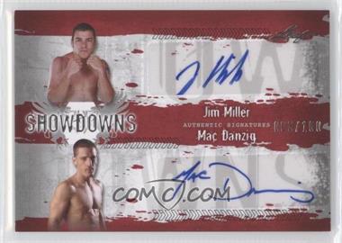 2010 Leaf MMA - Showdowns Dual Autographs - Red #JM1/MD1 - Jim Miller, Mac Danzig /100