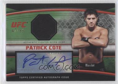 2010 Topps UFC Knockout - Autographed Fighter Gear Relics - Green #AFG-PC - Patrick Cote /88