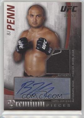 2010 Topps UFC Knockout - Premium Pieces Relics - Autographs #APP-BP - BJ Penn /50