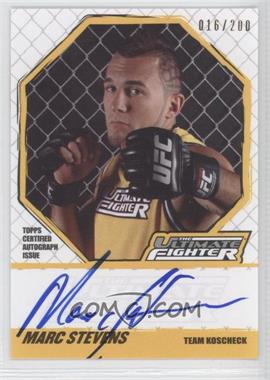 2010 Topps UFC Knockout - The Ultimate Fighter Autographs #TUF-MS - Marc Stevens /200