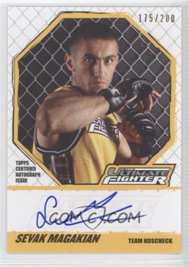 2010 Topps UFC Knockout - The Ultimate Fighter Autographs #TUF-SM - Sevak Magikan /200