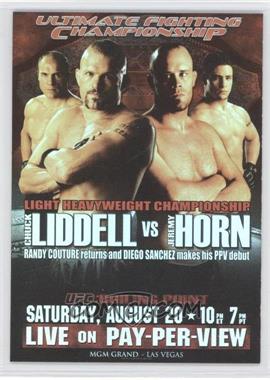 2010 Topps UFC Series 4 - Fight Poster Review #FPR-UFC54 - UFC54 (Chuck Liddell, Jeremy Horn, Randy Couture, Diego Sanchez)