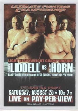 2010 Topps UFC Series 4 - Fight Poster Review #FPR-UFC54 - UFC54 (Chuck Liddell, Jeremy Horn, Randy Couture, Diego Sanchez)