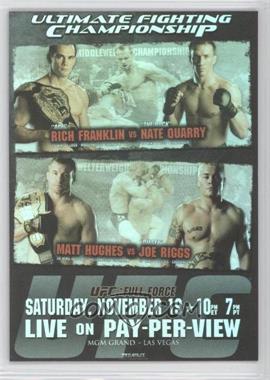 2010 Topps UFC Series 4 - Fight Poster Review #FPR-UFC56 - UFC56 (Rich Franklin, Nate Quarry)