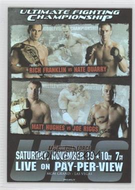 2010 Topps UFC Series 4 - Fight Poster Review #FPR-UFC56 - UFC56 (Rich Franklin, Nate Quarry)