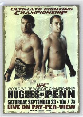 2010 Topps UFC Series 4 - Fight Poster Review #FPR-UFC63 - UFC63 (Matt Hughes, BJ Penn)