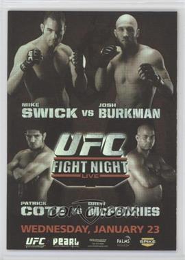 2010 Topps UFC Series 4 - Fight Poster Review #FPR-UFN12 - UFN12 (Mike Swick, Josh Burkman, Patrick Cote, Drew McFedries)