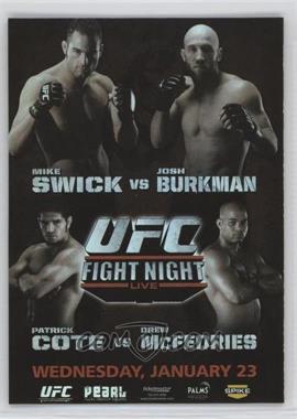 2010 Topps UFC Series 4 - Fight Poster Review #FPR-UFN12 - UFN12 (Mike Swick, Josh Burkman, Patrick Cote, Drew McFedries)