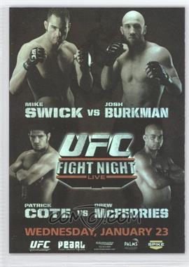 2010 Topps UFC Series 4 - Fight Poster Review #FPR-UFN12 - UFN12 (Mike Swick, Josh Burkman, Patrick Cote, Drew McFedries)