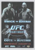 UFN12 (Mike Swick, Josh Burkman, Patrick Cote, Drew McFedries)