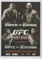 UFN12 (Mike Swick, Josh Burkman, Patrick Cote, Drew McFedries)