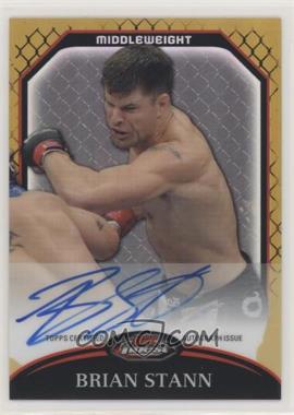 2011 Topps UFC Finest - Fighter Autographs - Gold Refractor #A-BST - Brian Stann /25