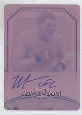 2011 Topps UFC Finest - Fighter Autographs - Printing Plate Magenta #A-MM - Matt Mitrione /1