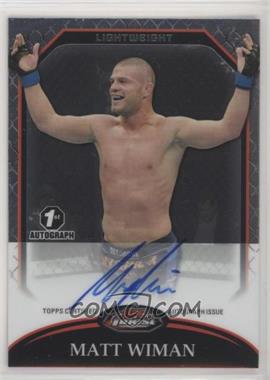 2011 Topps UFC Finest - Fighter Autographs #A-MW - Matt Wiman