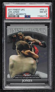 2011 Topps UFC Finest - Finest Moments #FM-JJ - Jon Jones /388 [PSA 8 NM‑MT]