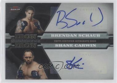 2011 Topps UFC Finest - Iron Sharpens Iron Dual Autographs #ISI-SC - Brendan Schaub, Shane Carwin /25