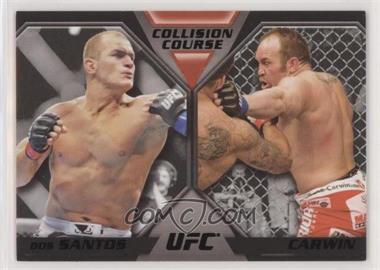 2011 Topps UFC Moment of Truth - Collision Course Duals - Onyx #CC-DC - Junior Dos Santos, Shane Carwin /88 [EX to NM]