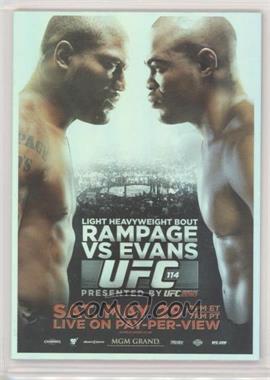 2011 Topps UFC Moment of Truth - Fight Poster Review #FPR-UFC114 - UFC114 (Quinton Jackson, Rashad Evans)