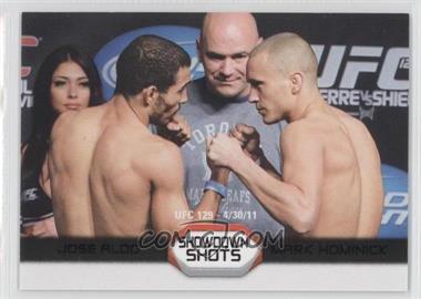 2011 Topps UFC Moment of Truth - Showdown Shots Duals - Onyx #SS-AH - Jose Aldo vs. Mark Hominick /88