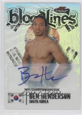 2012 Topps UFC Finest - Bloodlines - Autographs #BL-BH - Ben Henderson