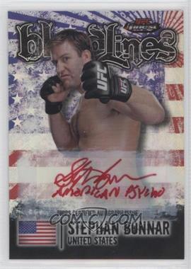 2012 Topps UFC Finest - Bloodlines - Black Refractor Autographs #BL-SB - Stephan Bonnar /8