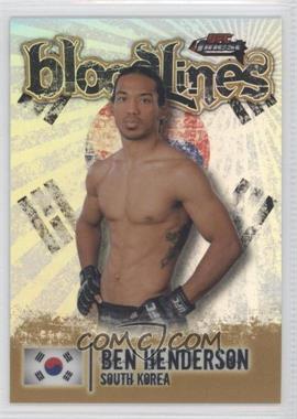 2012 Topps UFC Finest - Bloodlines - Gold Refractor #BL-BH - Ben Henderson /88