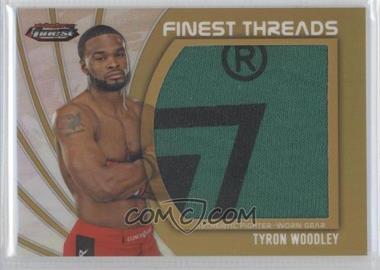 2012 Topps UFC Finest - Jumbo Finest Threads - Gold Refractor #JFT-TW - Tyron Woodley /88