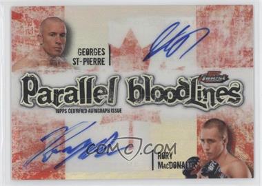 2012 Topps UFC Finest - Parallel Bloodlines Dual Autos #PBDA-SM - Georges St-Pierre, Rory MacDonald /25