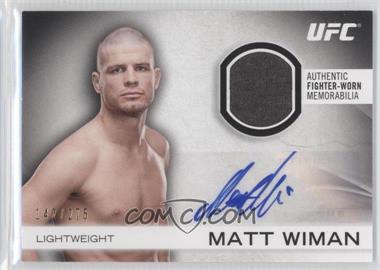 2012 Topps UFC Knockout - Fight Gear Autographs #AFG-MW - Matt Wiman /275