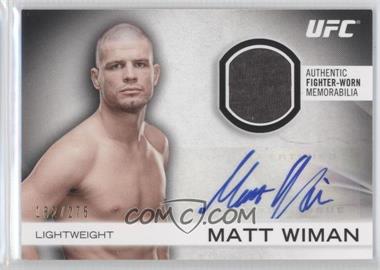 2012 Topps UFC Knockout - Fight Gear Autographs #AFG-MW - Matt Wiman /275