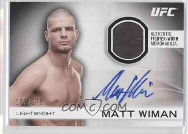 2012 Topps UFC Knockout - Fight Gear Autographs #AFG-MW - Matt Wiman /275
