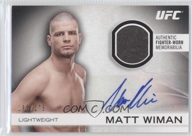 2012 Topps UFC Knockout - Fight Gear Autographs #AFG-MW - Matt Wiman /275