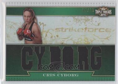 2012 Topps UFC Knockout - Triple Threads Relics - Emerald #TTR-CC - Cris Cyborg /18