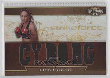 2012 Topps UFC Knockout - Triple Threads Relics - Sepia #TTR-CC - Cris Cyborg /27
