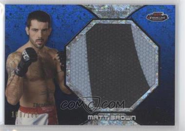 2013 Topps UFC Finest - Fight Mat Jumbo Relic - Blue Refractor #FFM-MB - Matt Brown /188