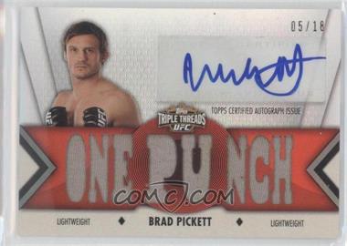 2013 Topps UFC Knockout - Triple Threads Autograph Relics #TTAR-BP - Brad Pickett /18