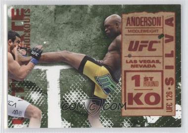 2013 Topps UFC Knockout - Ultimate Knockouts - Green #UKO-5 - Anderson Silva vs. Vitor Belfort /88