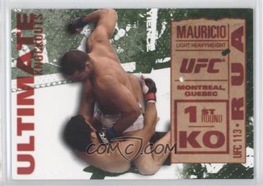 2013 Topps UFC Knockout - Ultimate Knockouts - Green #UKO-6 - Mauricio Rua vs. Lyoto Machida /88