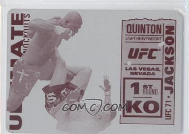 2013 Topps UFC Knockout - Ultimate Knockouts - Printing Plate Magenta #UKO-22 - Quinton Jackson vs. Chuck Liddell /1