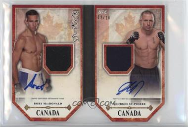 2014 Topps UFC Bloodlines - Dual Autographed Relics Book #BDAR-1 - Rory MacDonald, Georges St-Pierre /10