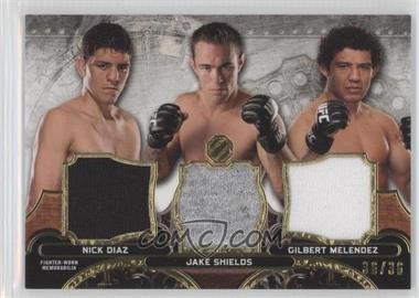 2014 Topps UFC Knockout - Triple Threads Combo Relic #TTCR-DSM - Nick Diaz, Jake Shields, Gilbert Melendez /36